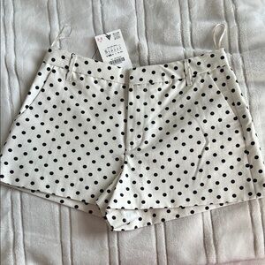 Zara Black and White Polka Dot Shorts - Sz S